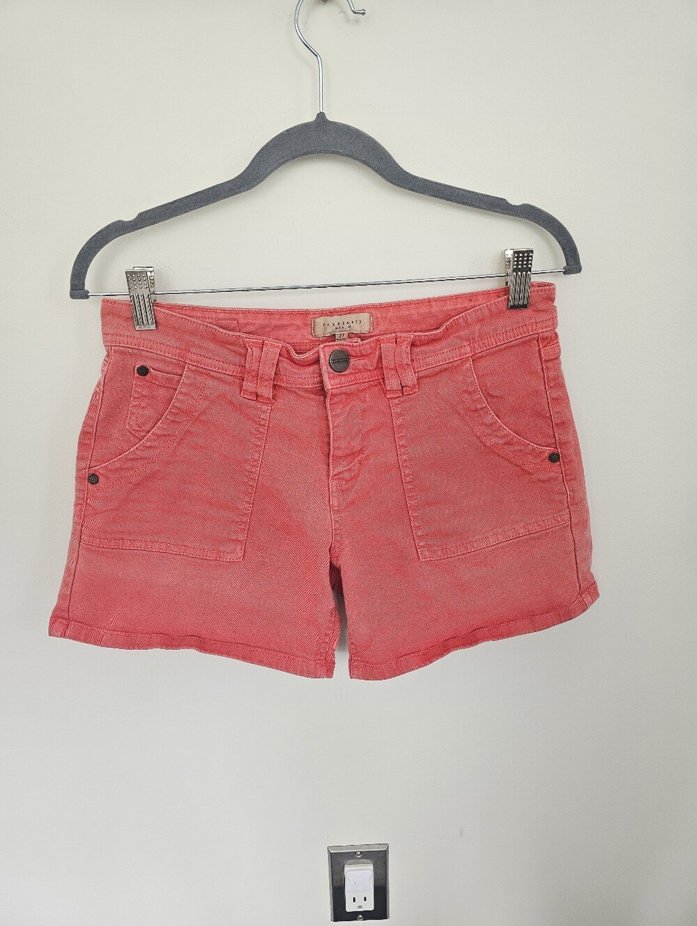 Sanctuary Coral Pink Denim Shorts SIZE 27